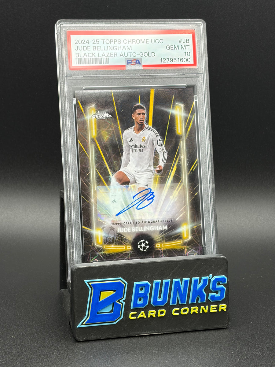 2024-25 Jude Bellingham Black Lazer Auto Gold Topps Chrome PSA 10 29/50