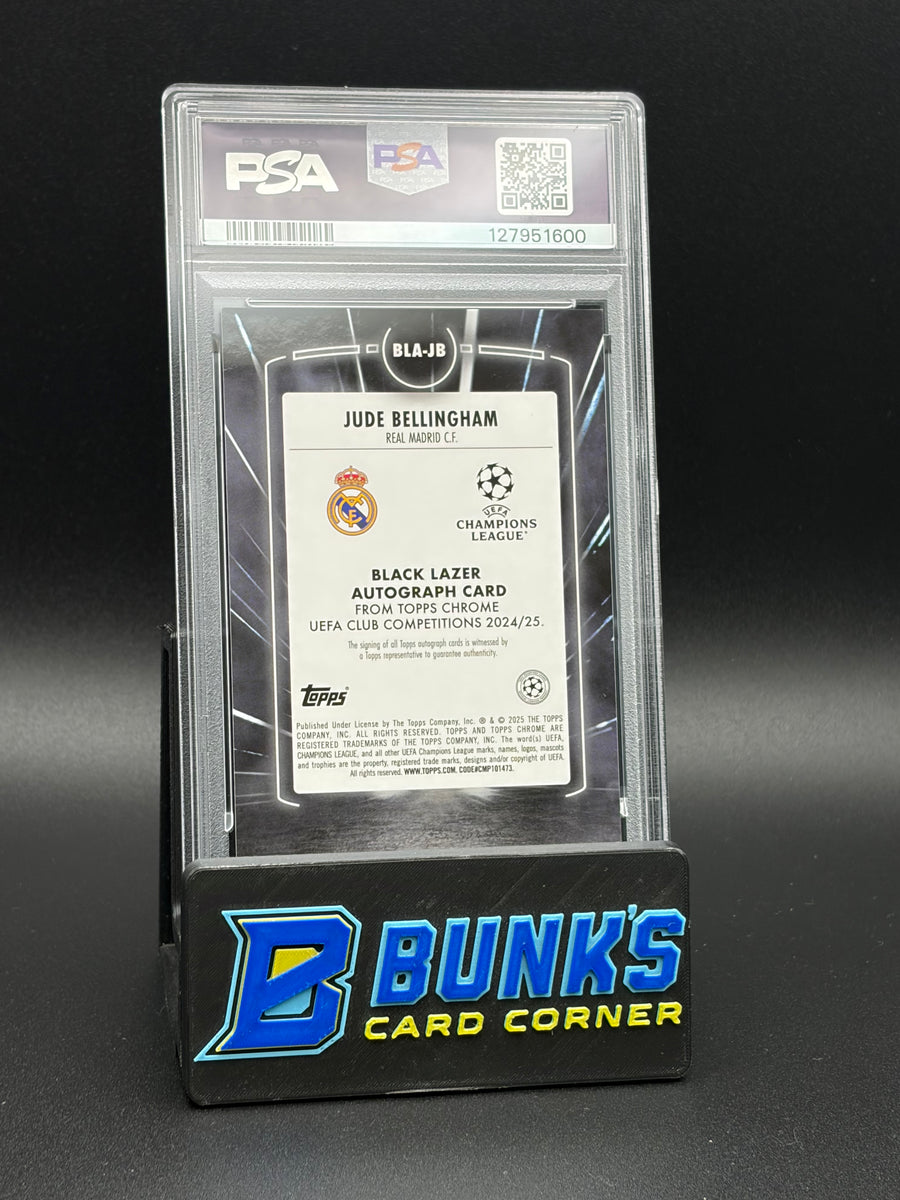 2024-25 Jude Bellingham Black Lazer Auto Gold Topps Chrome PSA 10 29/50