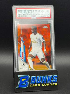 2019-20 Vinicius Junior Sapphire Edition Orange PSA 10 16/50