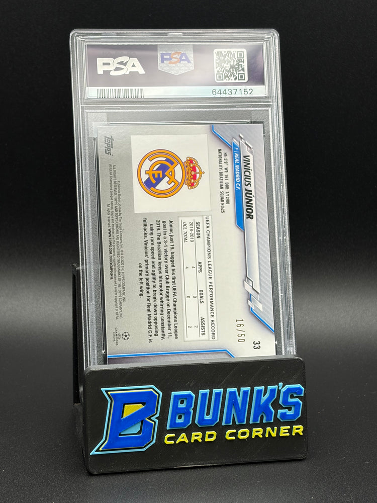 2019-20 Vinicius Junior Sapphire Edition Orange PSA 10 16/50