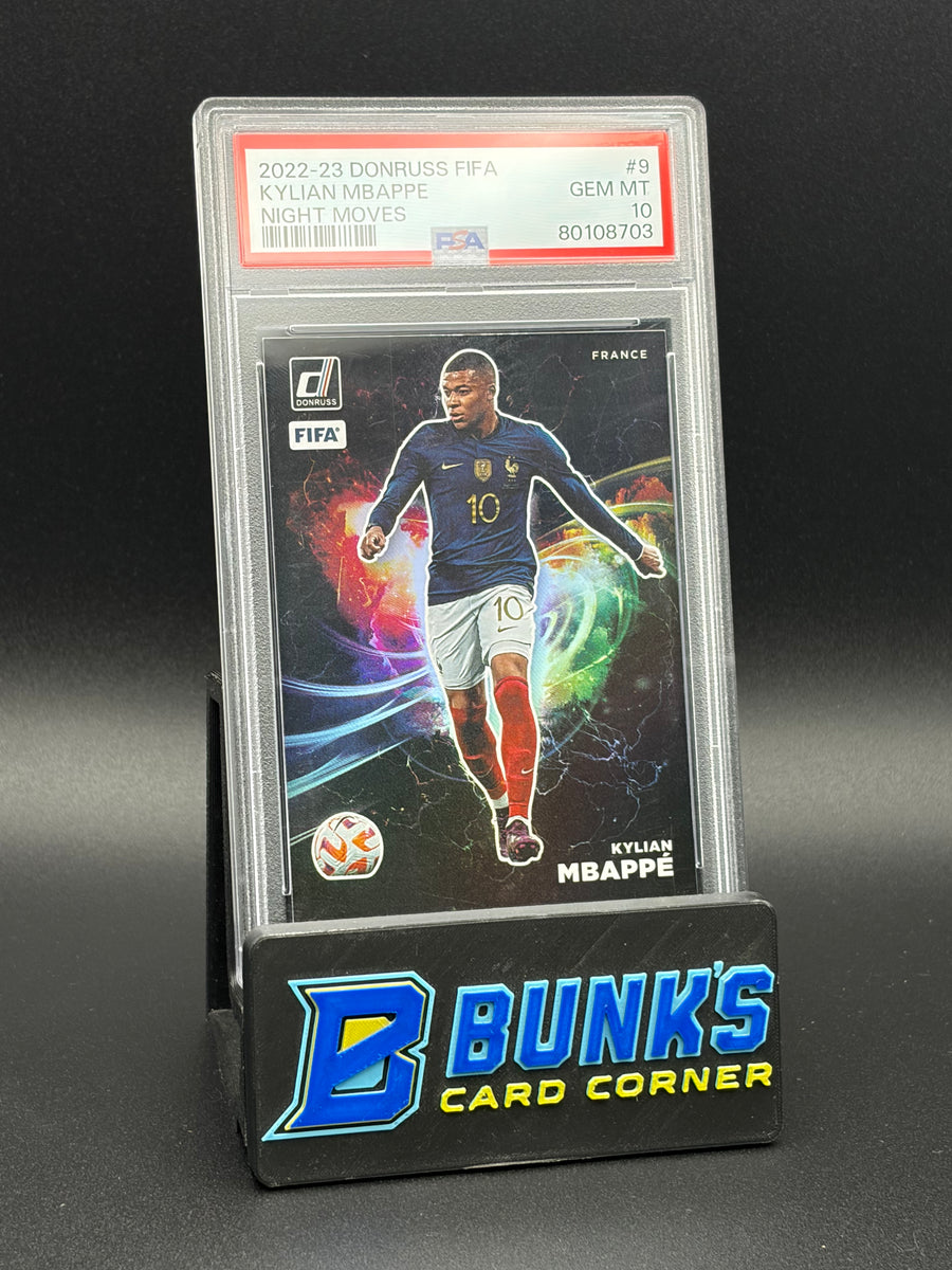 2022-23 Kylian Mbappe Night Moves Donruss PSA 10