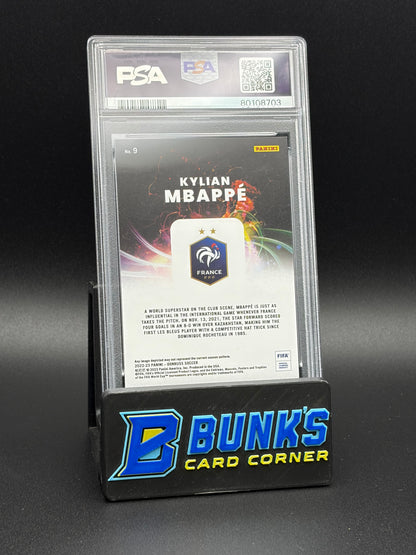2022-23 Kylian Mbappe Night Moves Donruss PSA 10