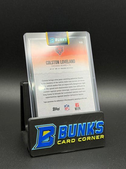2025 Colston Loveland Topps Class RC Auto