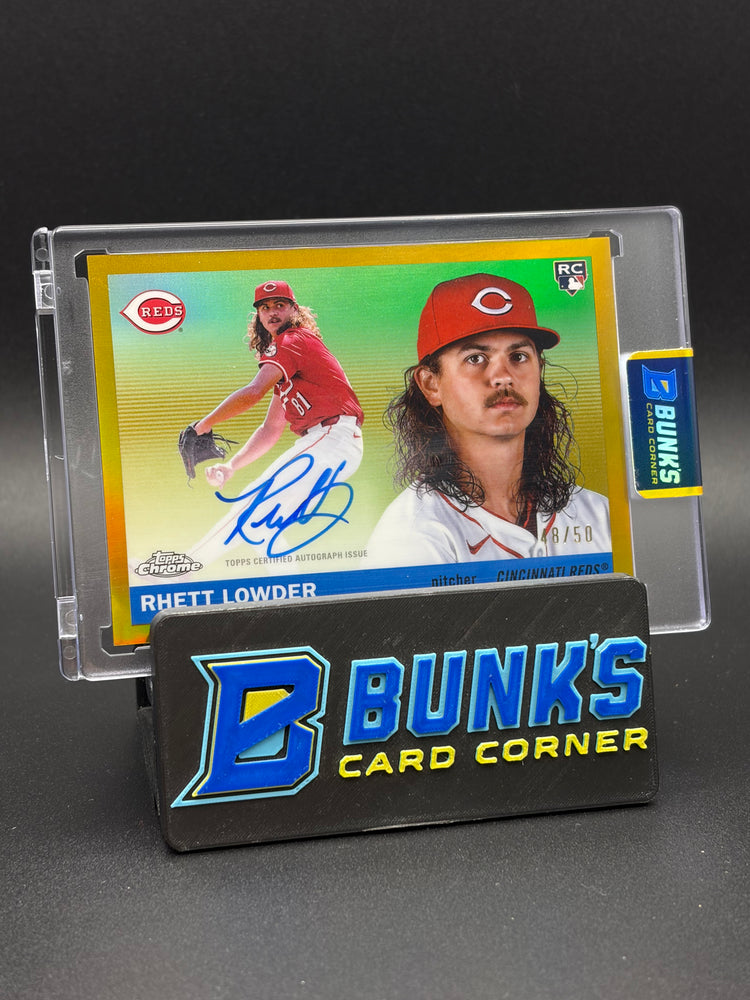 2025 Rhett Lowder Topps Chrome Platinum Gold Auto 48/50