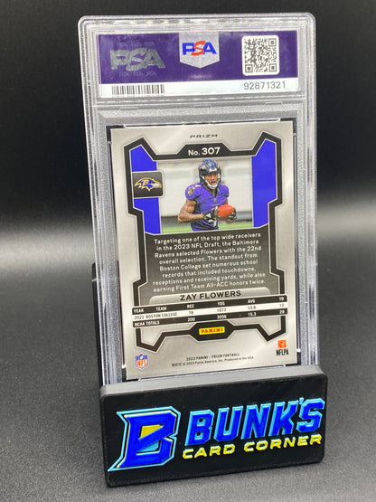 2023 Zay Flowers Purple Pulsar PSA 10