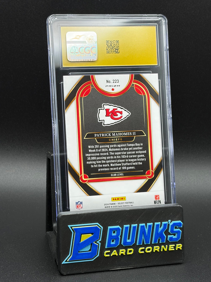 2024 Patrick Mahomes II Black & Blue Shock CGC Pristine 10