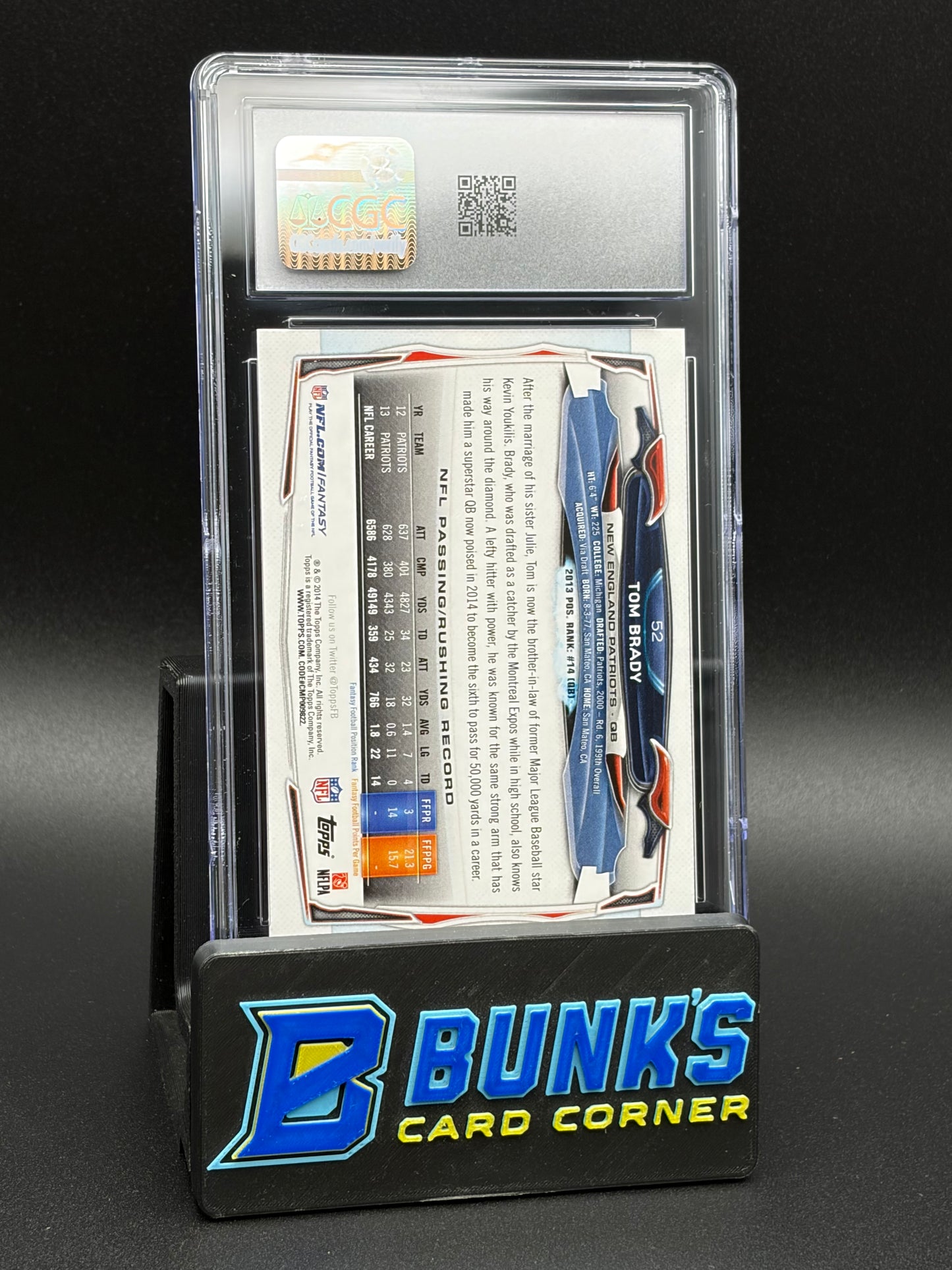 2014 Tom Brady Topps CGC 10