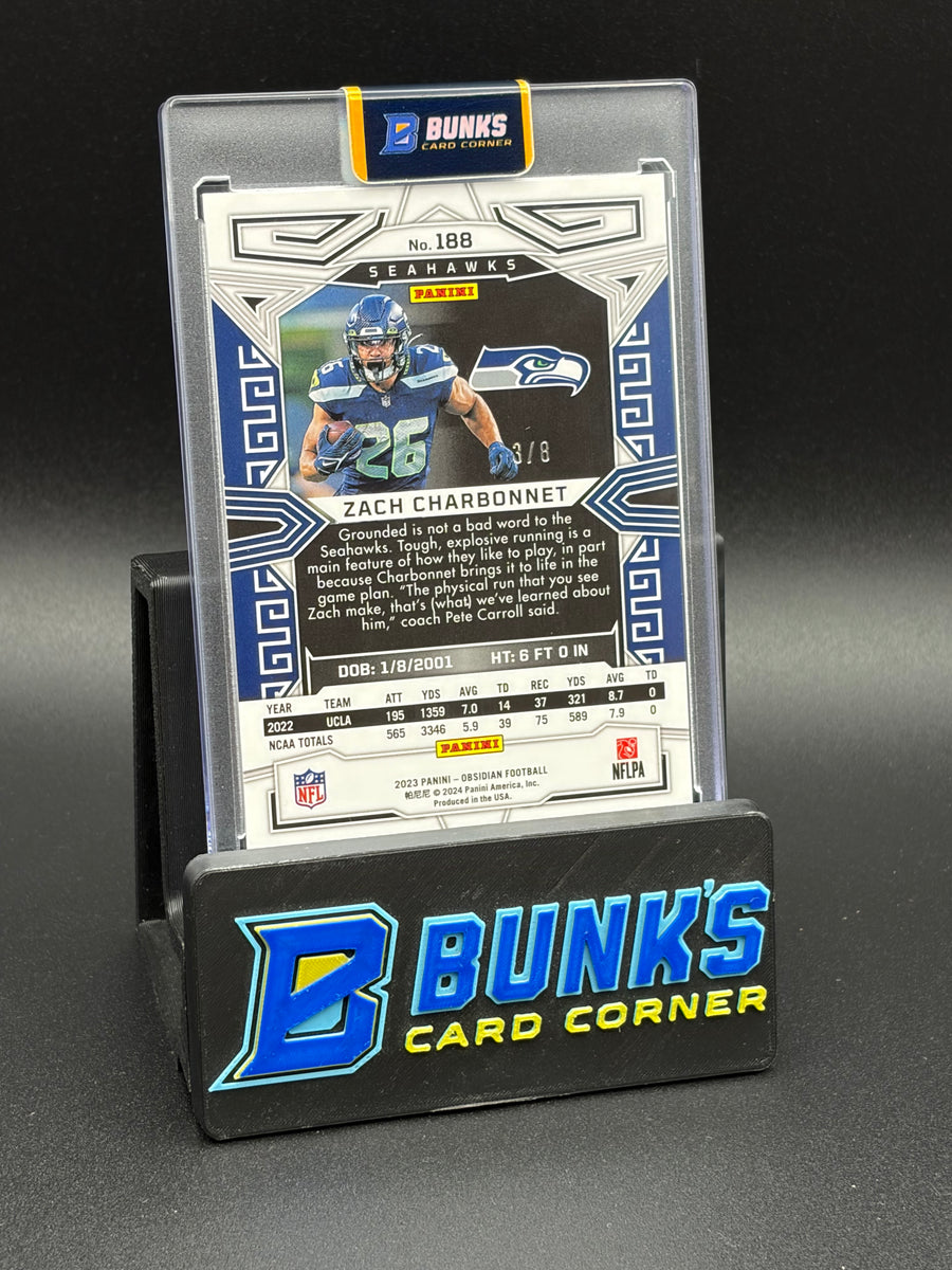 2023 Zach Charbonnet Obsidian Panini 3/8 RC