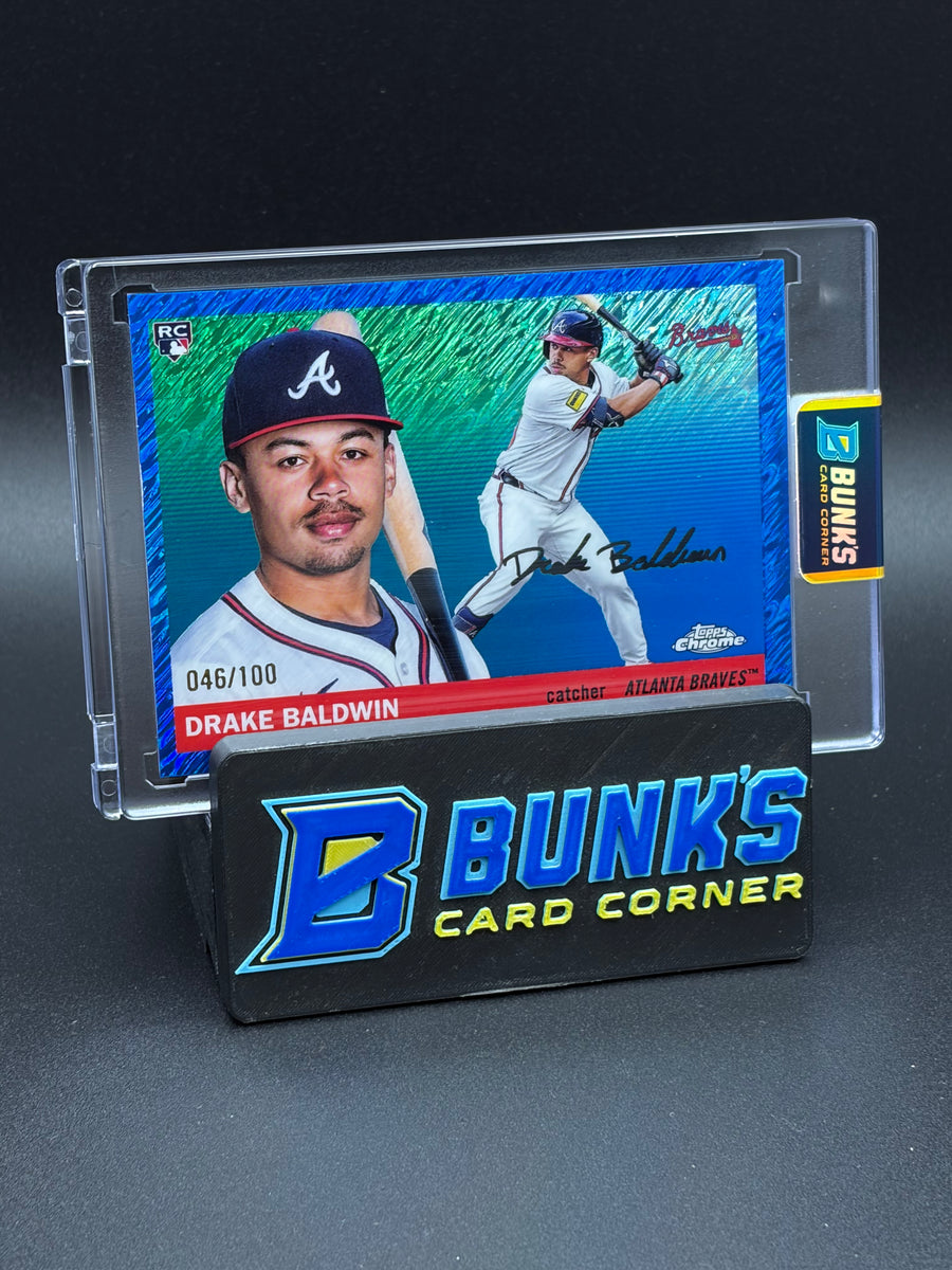 2025 Drake Baldwin Topps Chrome Platinum Blue Shimmer 46/100 RC