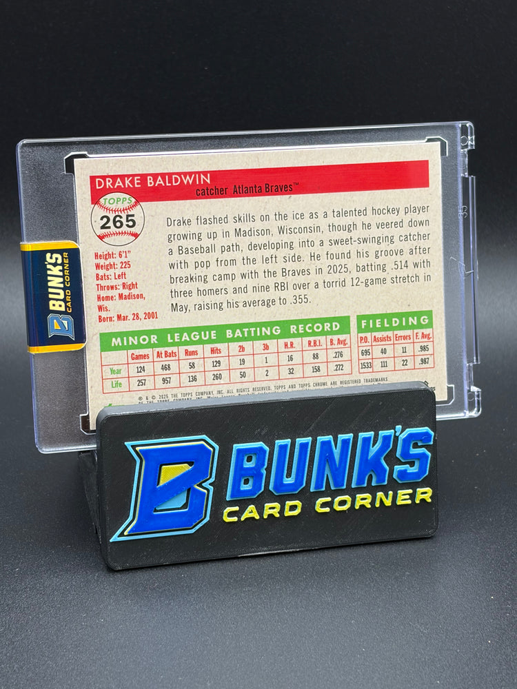 2025 Drake Baldwin Topps Chrome Platinum Blue Shimmer 46/100 RC