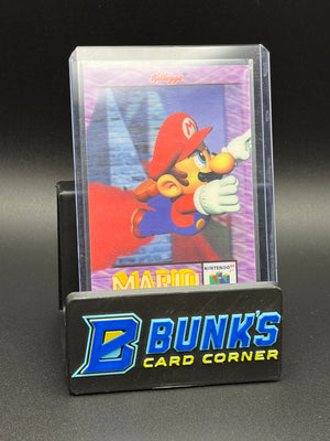 1996 Mario & Big Boo & Bowser & Penguins & Blocks Kellogg's Super Mario 64 3D 5 Cards