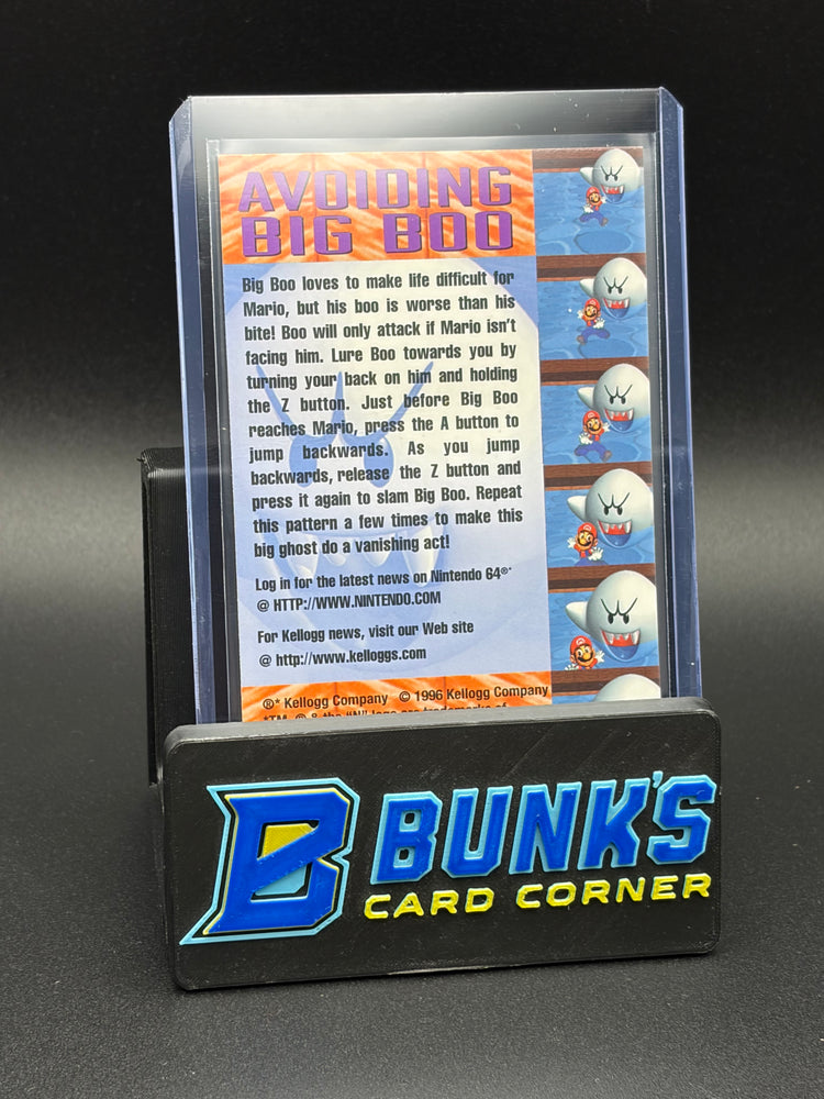 1996 Mario & Big Boo & Bowser & Penguins & Blocks Kellogg's Super Mario 64 3D 5 Cards