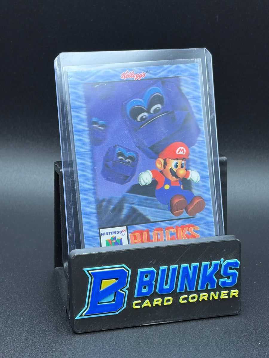 1996 Mario & Big Boo & Bowser & Penguins & Blocks Kellogg's Super Mario 64 3D 5 Cards
