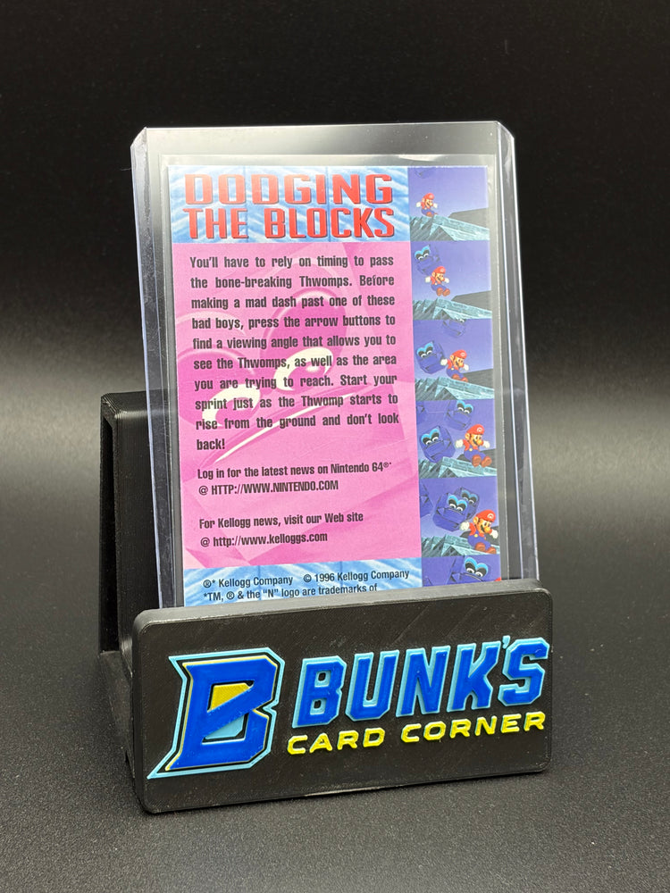 1996 Mario & Big Boo & Bowser & Penguins & Blocks Kellogg's Super Mario 64 3D 5 Cards