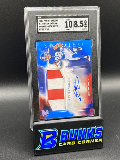 2017 Evan Engram Rookie Patch Auto. Blue 10/8.5