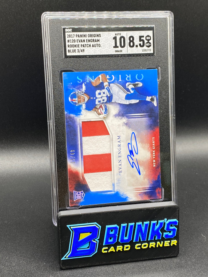 2017 Evan Engram Rookie Patch Auto. Blue 10/8.5