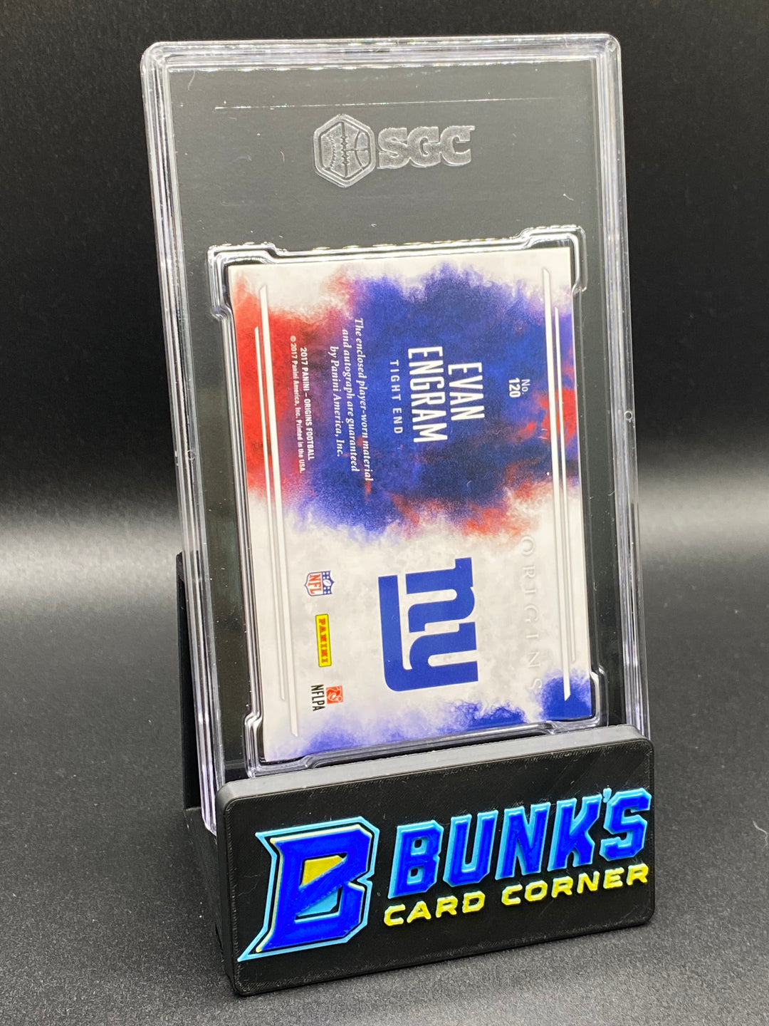 2017 Evan Engram Rookie Patch Auto. Blue 10/8.5