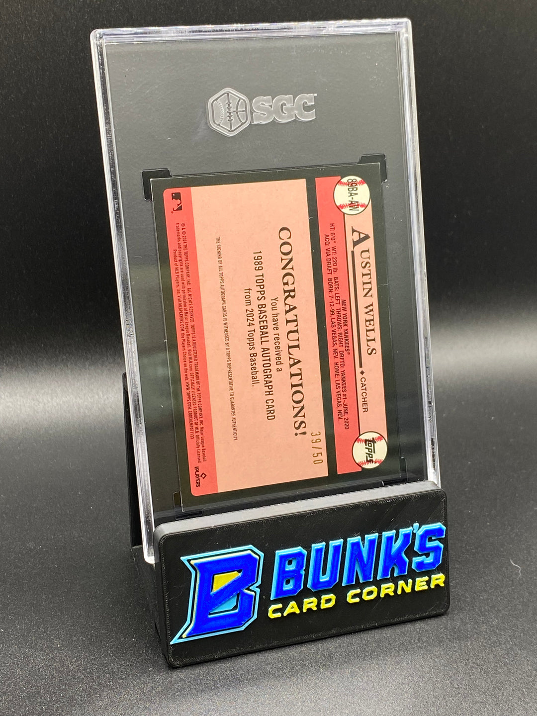 2024 Austin Wells '89 Design Auto. Gold SGC 10/9