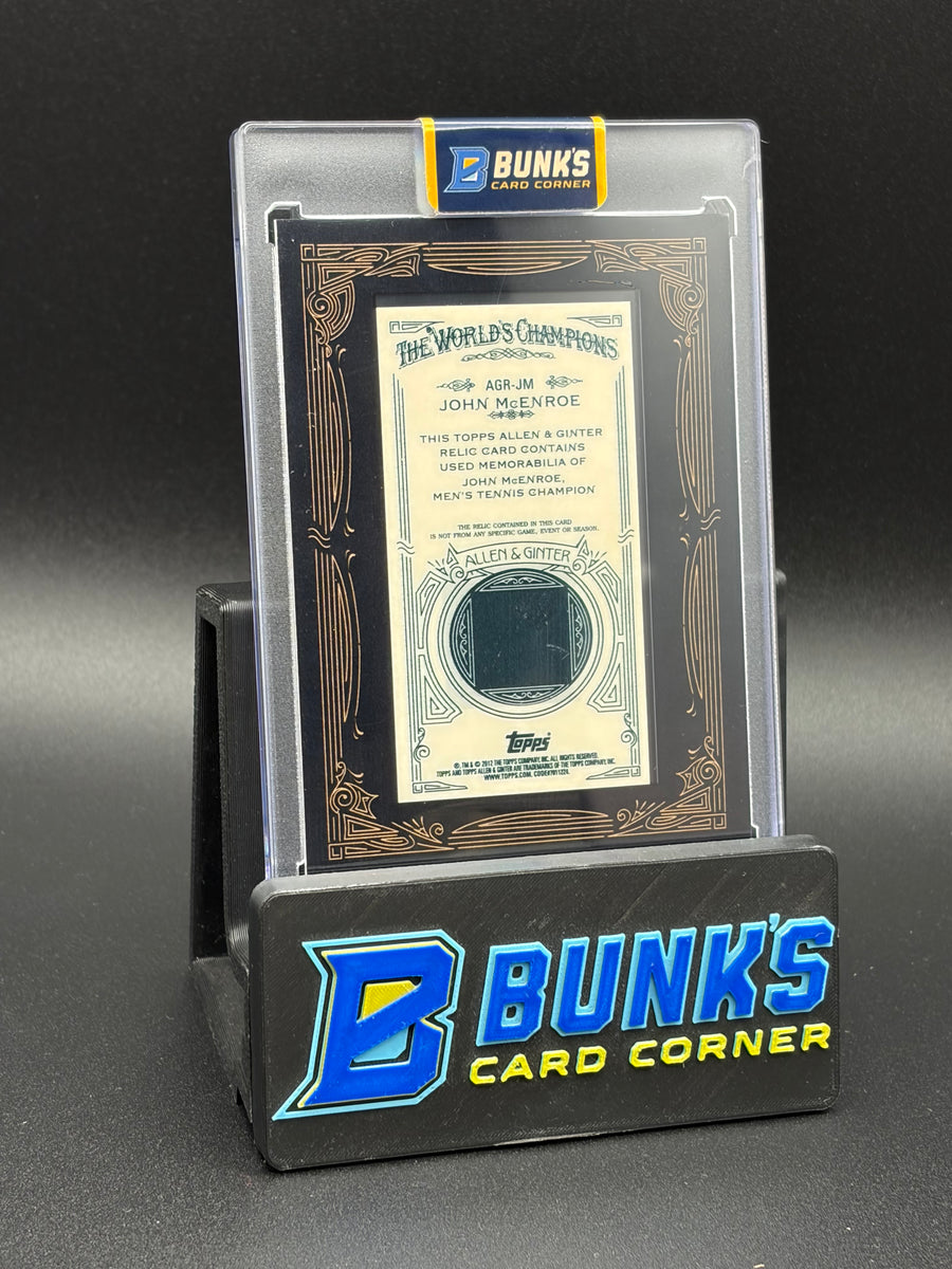 2012 John McEnroe Relics Allen & Ginter