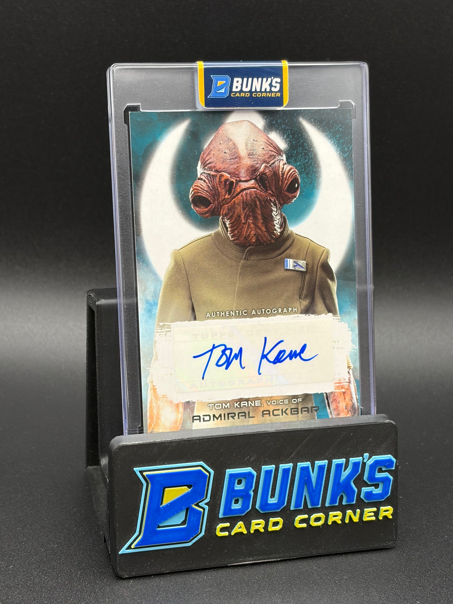 Tom Kane Voice of Admiral Ackbar Topps Auto