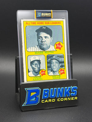 1973 Babe Ruth & Hank Aaron & Willie Mays All Time Home Run Leaders