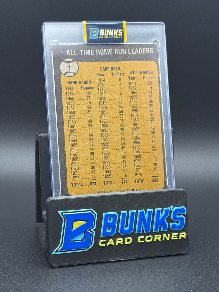 1973 Babe Ruth & Hank Aaron & Willie Mays All Time Home Run Leaders