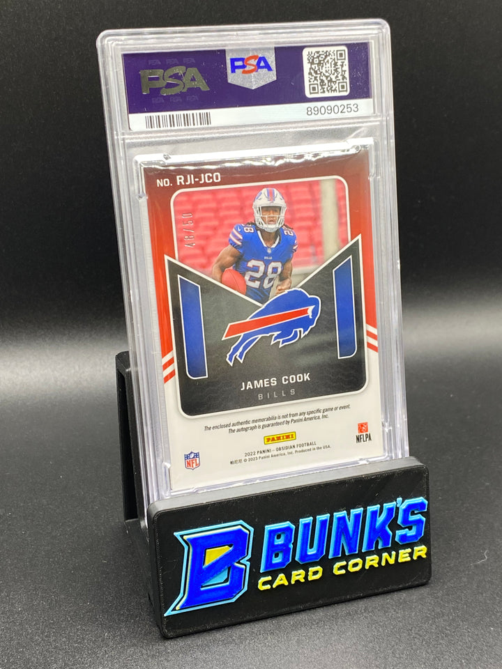2022 James Cook Rookie Jersey Green Auto. PSA 9