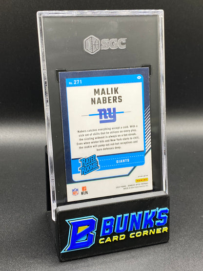 2024 Malik Nabers Stars Prizm SGC 10