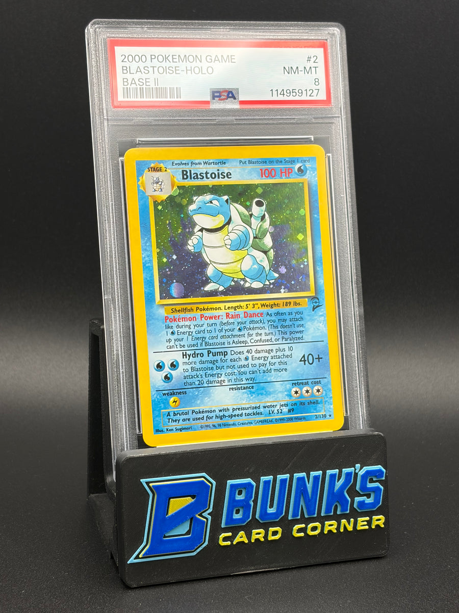 Blastoise Holo Base II PSA 8