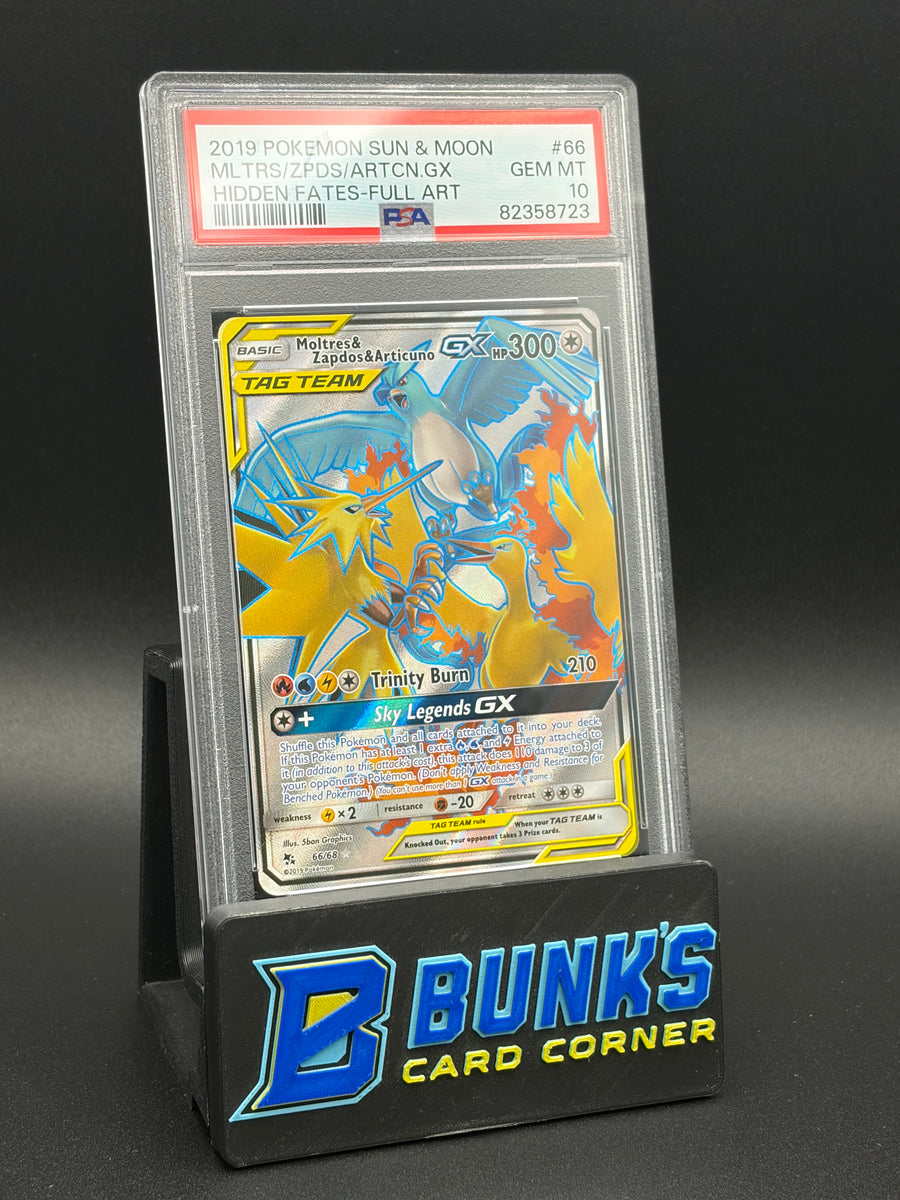 Moltres & Zapdos & Articuno Full Art PSA 10