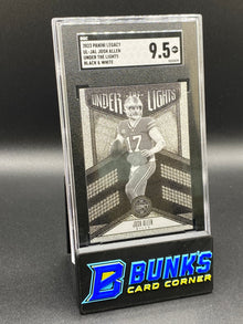 2023 Josh Allen Under The Lights Black & White SGC 9.5