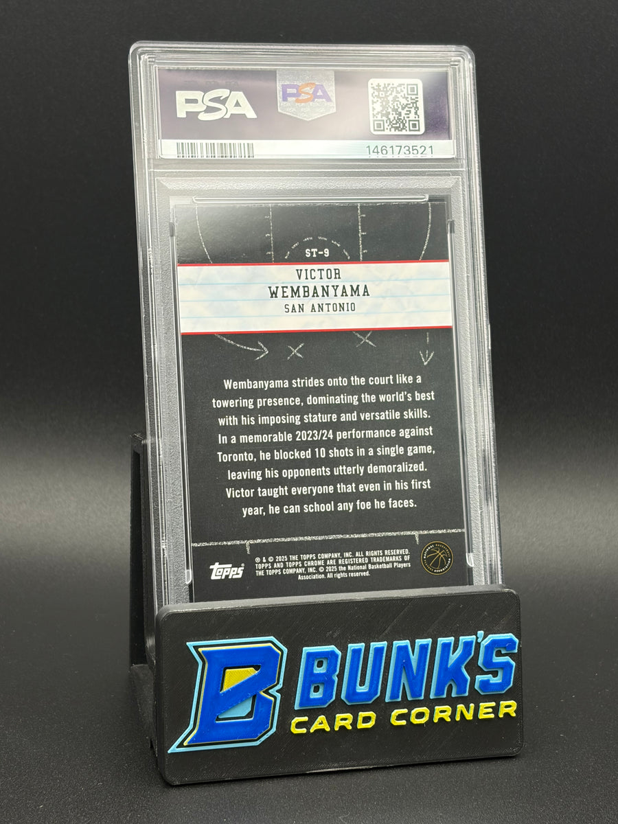 2024 Victor Wembanyama Show & Tell Topps Green Ref PSA 9