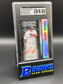 2023 David Ortiz White Poly. Auto. Black, Red Ink 5/10 SGC 10/8.5