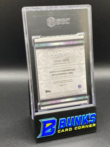 2023 David Ortiz White Poly. Auto. Black, Red Ink 5/10 SGC 10/8.5