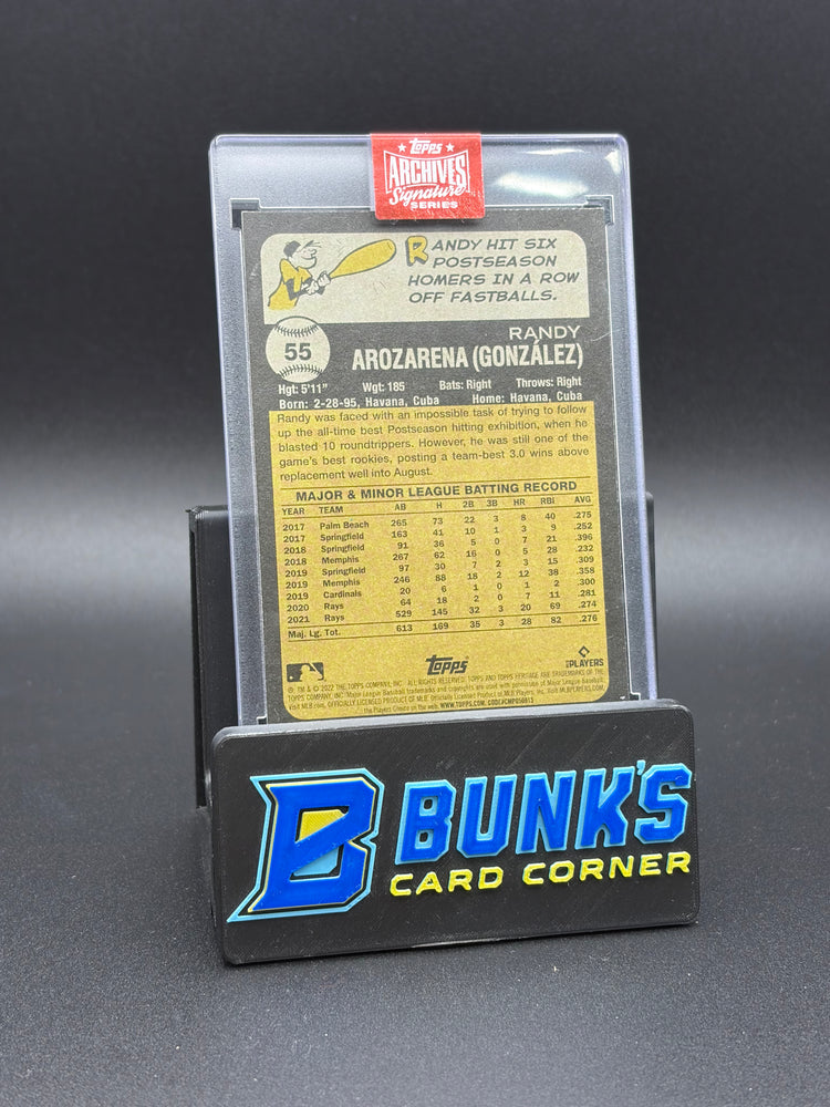 2023 Randy Arozarena Topps Heritage Archives Signature 5/12