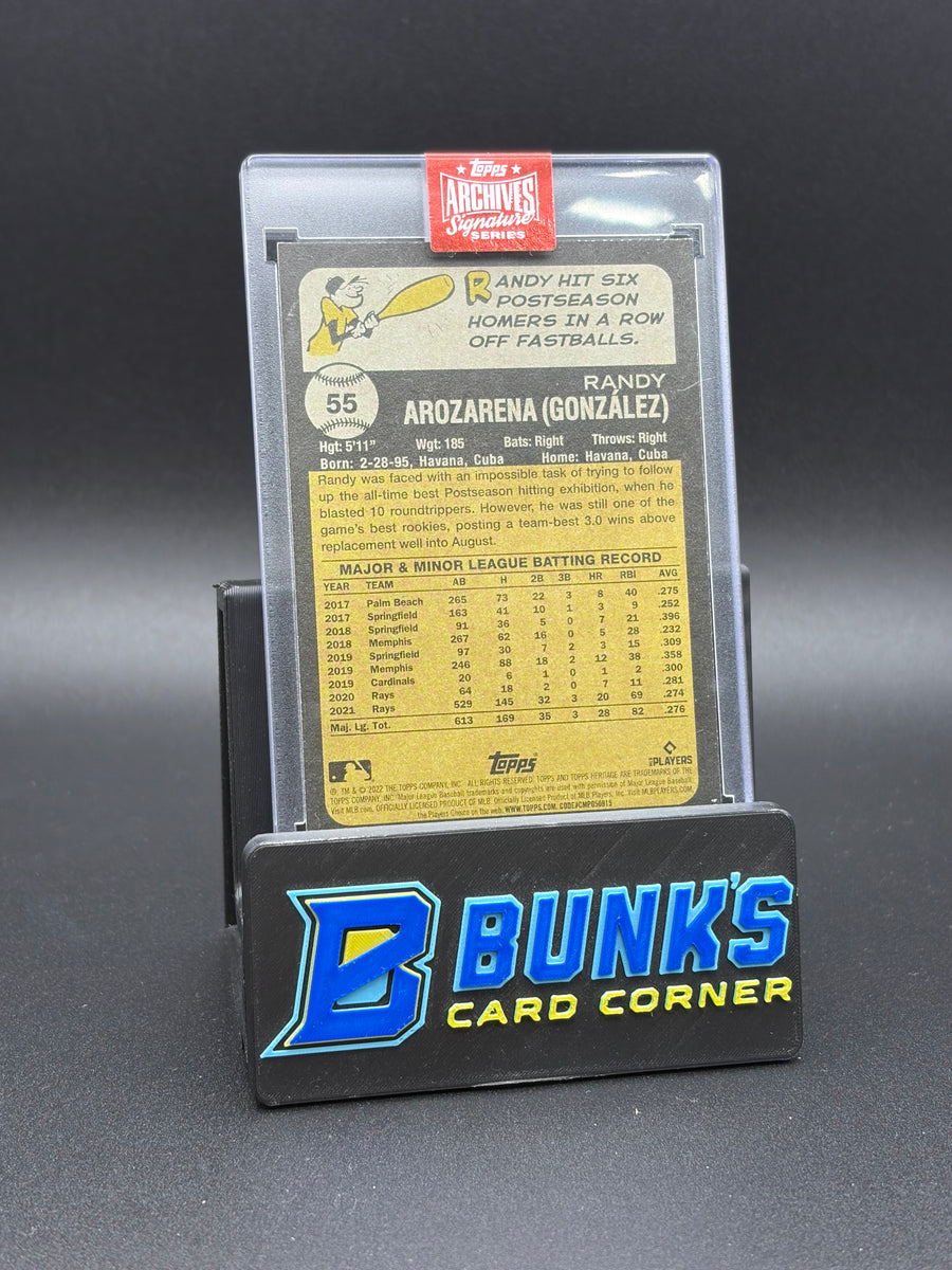 2023 Randy Arozarena Topps Heritage Archives Signature 5/12