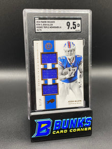 2018 Josh Allen Rookie Triple Memorabilia RC Player Worn SGC 9.5