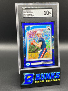 2024 Drake Maye Blue Scope Prizm SGC 10