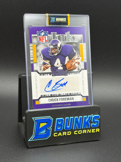 2024 Chuck Foreman Contenders Panini Ink Auto 76/99
