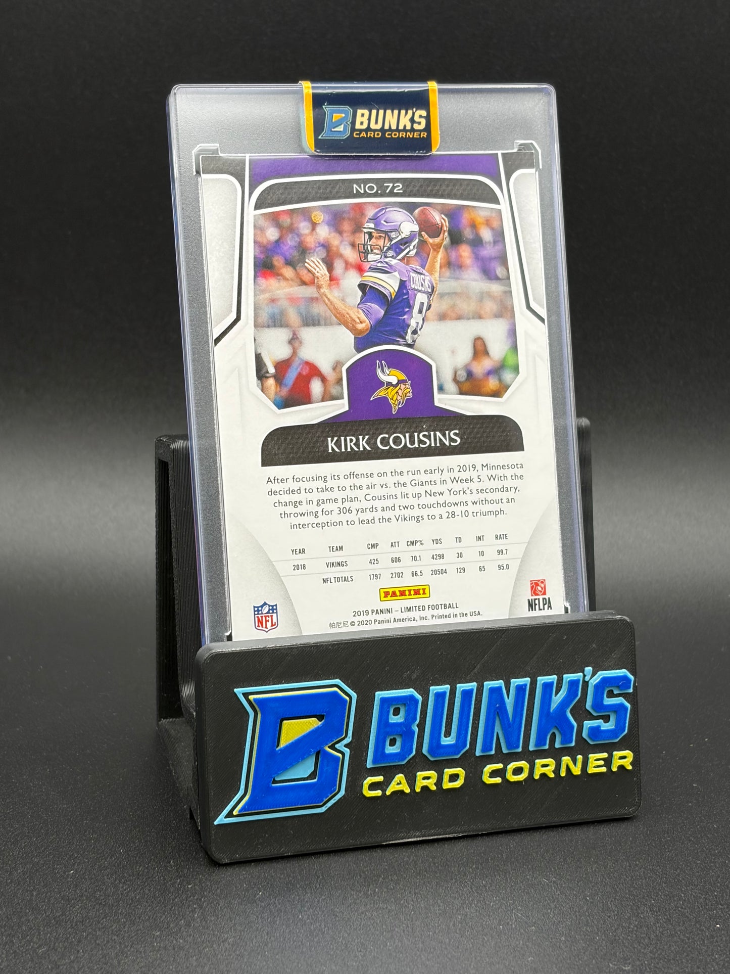 2019 Kirk Cousins Limited One of One
