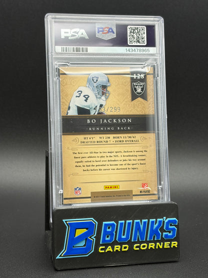 2011 Bo Jackson Gold Standard Panini PSA 10 163/299