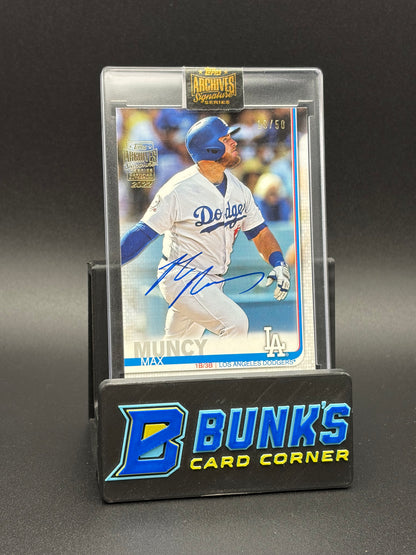 2022 Muncy Max Topps Archives Auto 19/50