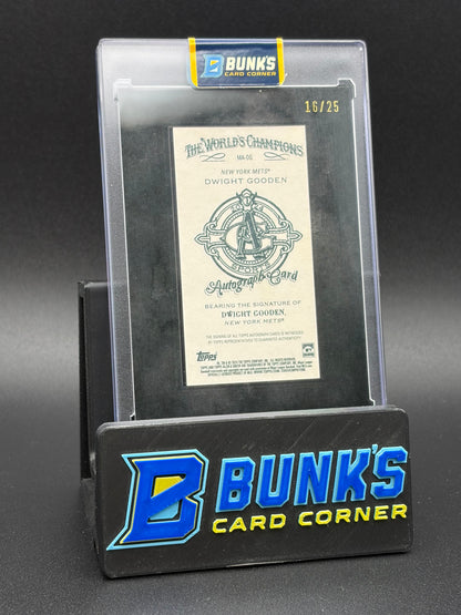 2024 Dwight Gooden Topps Allen + Ginter Black Frame Mini Auto 16/25