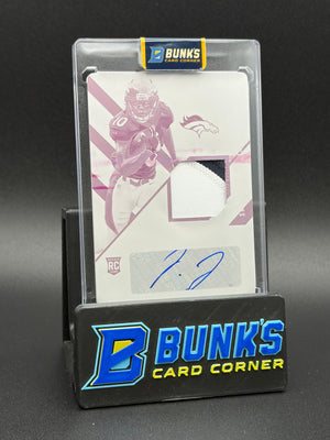 2020 Jerry Jeudy Xr Panini Printing Plate RC 1/1