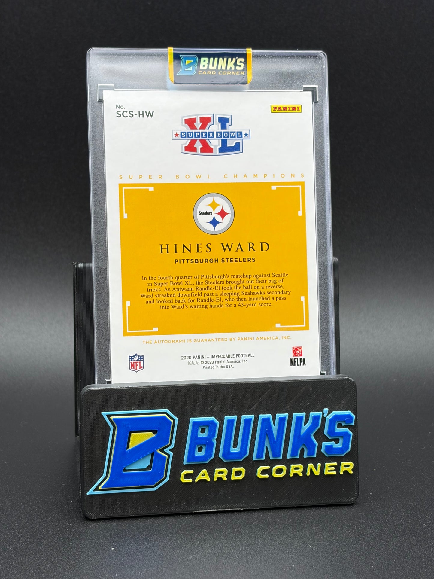 2020 Hines Ward Impeccable Super Bowl Champions Auto 6/15