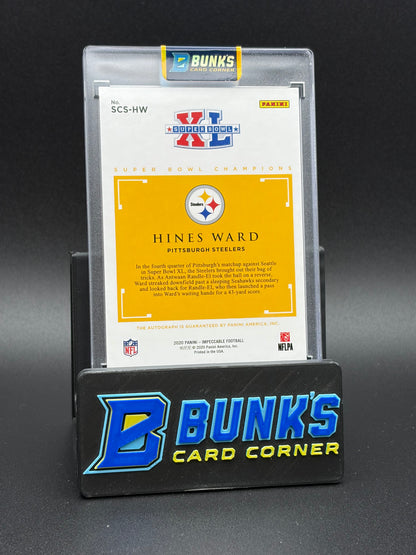 2020 Hines Ward Impeccable Super Bowl Champions Auto 6/15