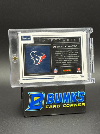2020 Deshaun Watson Impeccable Silver Bar 19/20