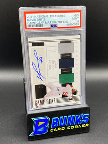 2021 David Ortiz Game Gear Mat. Sig. PSA 9
