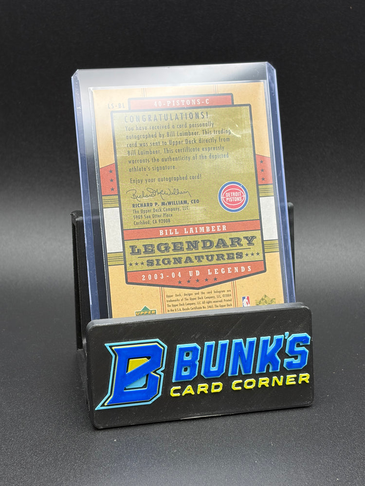 2004 Bill Laimbeer Legendary Signatures Upper Deck Auto
