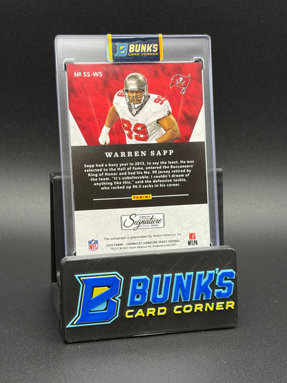 2020 Warren Sapp Chronicles Signature Series Panini 9/25 Auto